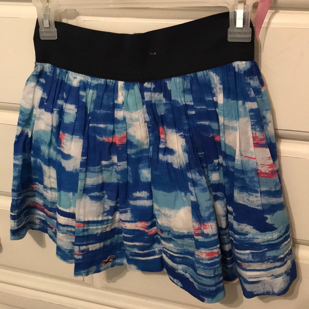 Blue summer skirt with elastic waist, Hollister